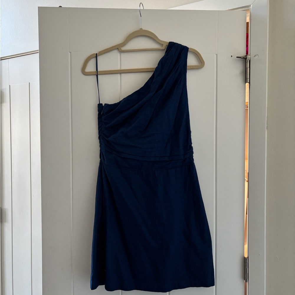 Abercrombie & Fitch Dark Blue One-Shoulder Dress